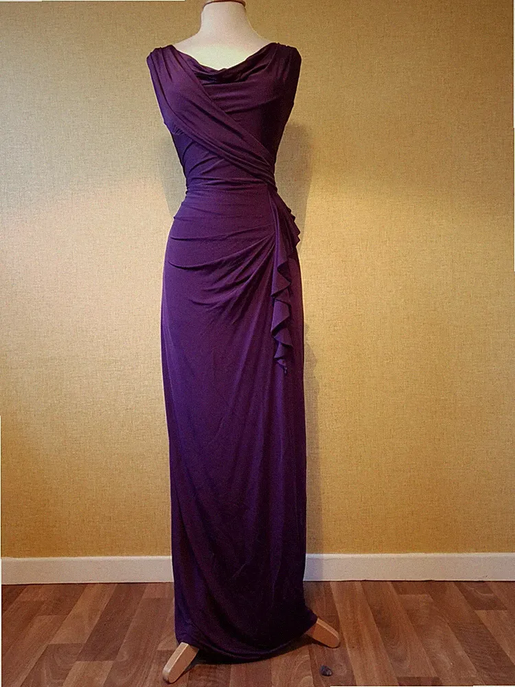 PHASE EIGHT Kleid Gr. 14 lila griechisch Maxi Abschlussball lang Party Hochzeit Gast