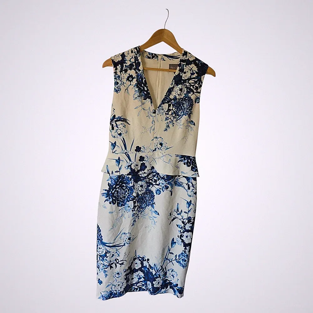 Phase Eight Kleid Multi Blumen UK 12 Hochzeit Gast Anlass Pencil Fitted Midi