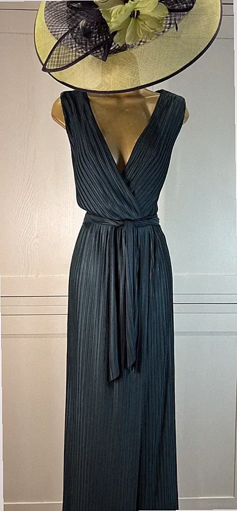 Phase Eight Maxikleid UK 14 dunkel smaragdgrün Plissee Hochzeit Gast Party