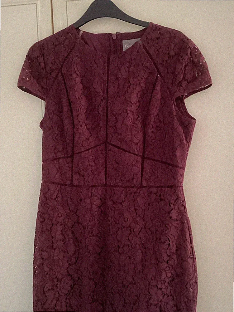 Phase Eight Spitzenkleid gefüttert Sommer Hochzeitsgast/Anlass/Freizeit Midi Gr.12