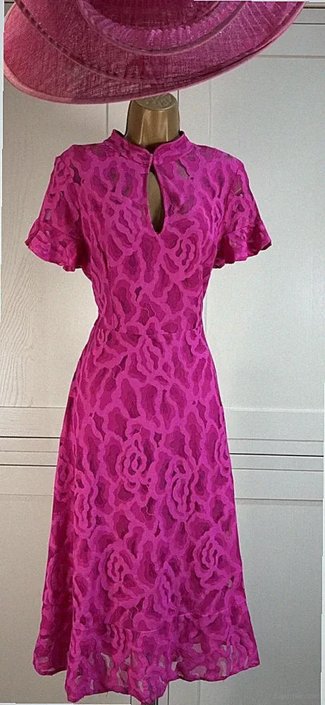 Phase Eight UK 12 rosa Kleid Hochzeit Mutter Braut Bräutigam Gast Rennen Kreuzfahrt Event