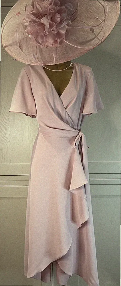 Phase Eight UK 14 rosa Wickelkleid Hochzeit Mutter Braut Gast Rennen Party Event