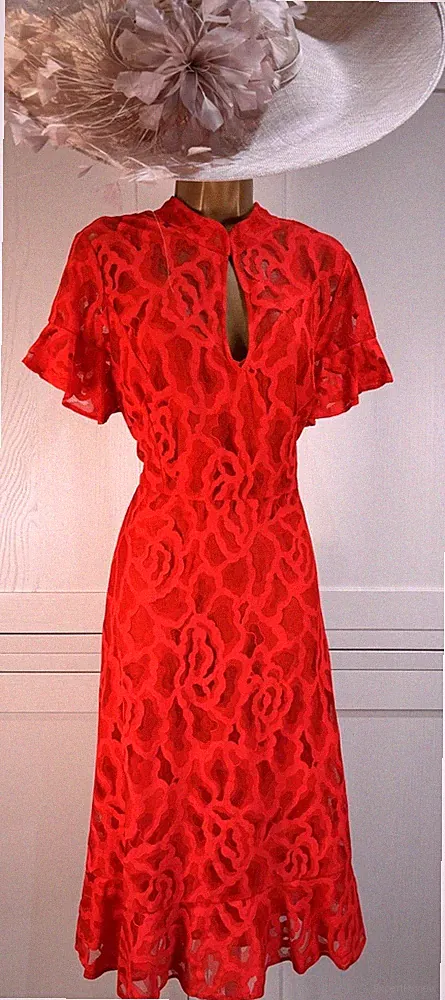 Phase Eight UK 16 Feuerwehrkleid Hochzeit Mutter Braut Bräutigam Gast Rennen Party Event
