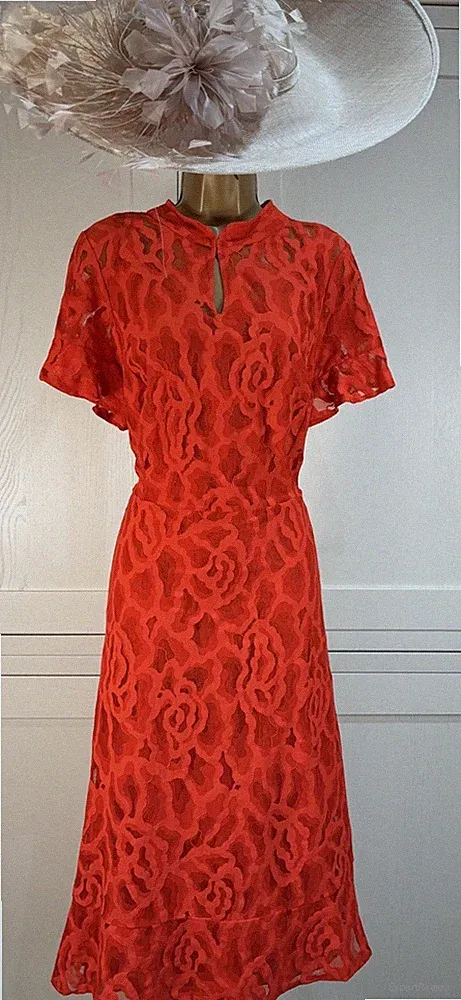 Phase Eight UK 22 Feuerwehrkleid Hochzeit Mutter Braut Bräutigam Gast Rennen Party Event