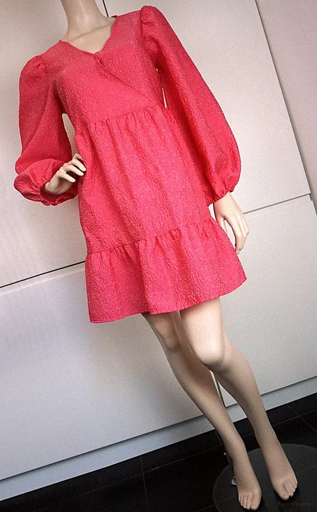 PIECES Damen Kleid Stufenkleid Boho Tunika Trend A Linie Blogger Gr L wie NEU