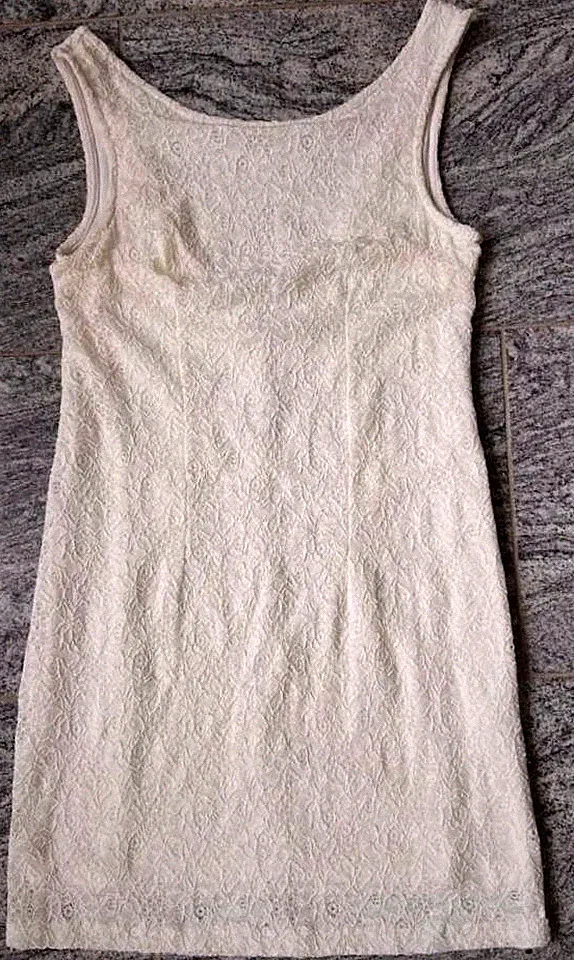 PIMKIE Spitzen Kleid elfenbeinfarben Gr. L (ital.) Gr. 38 EU - Maße im Text