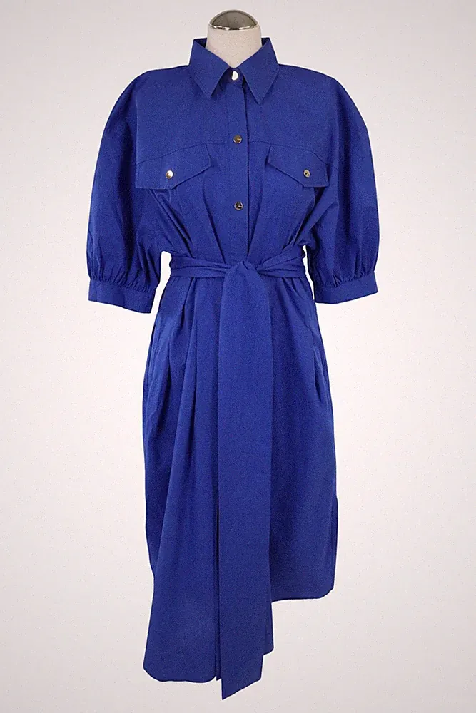 Pinko Damen Kleid Gr. 40 Blau A-Linie A-Linie Dress