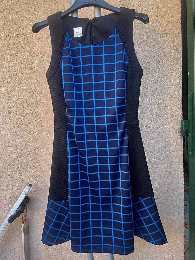 Pinko Damen Kleid Kariert Midi Kleid Woman Dress Gr.S