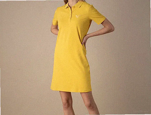 Polo-Kleid gelb 46 Damen mit Knopfleiste "maisgelb" UVP:59,95€ A39