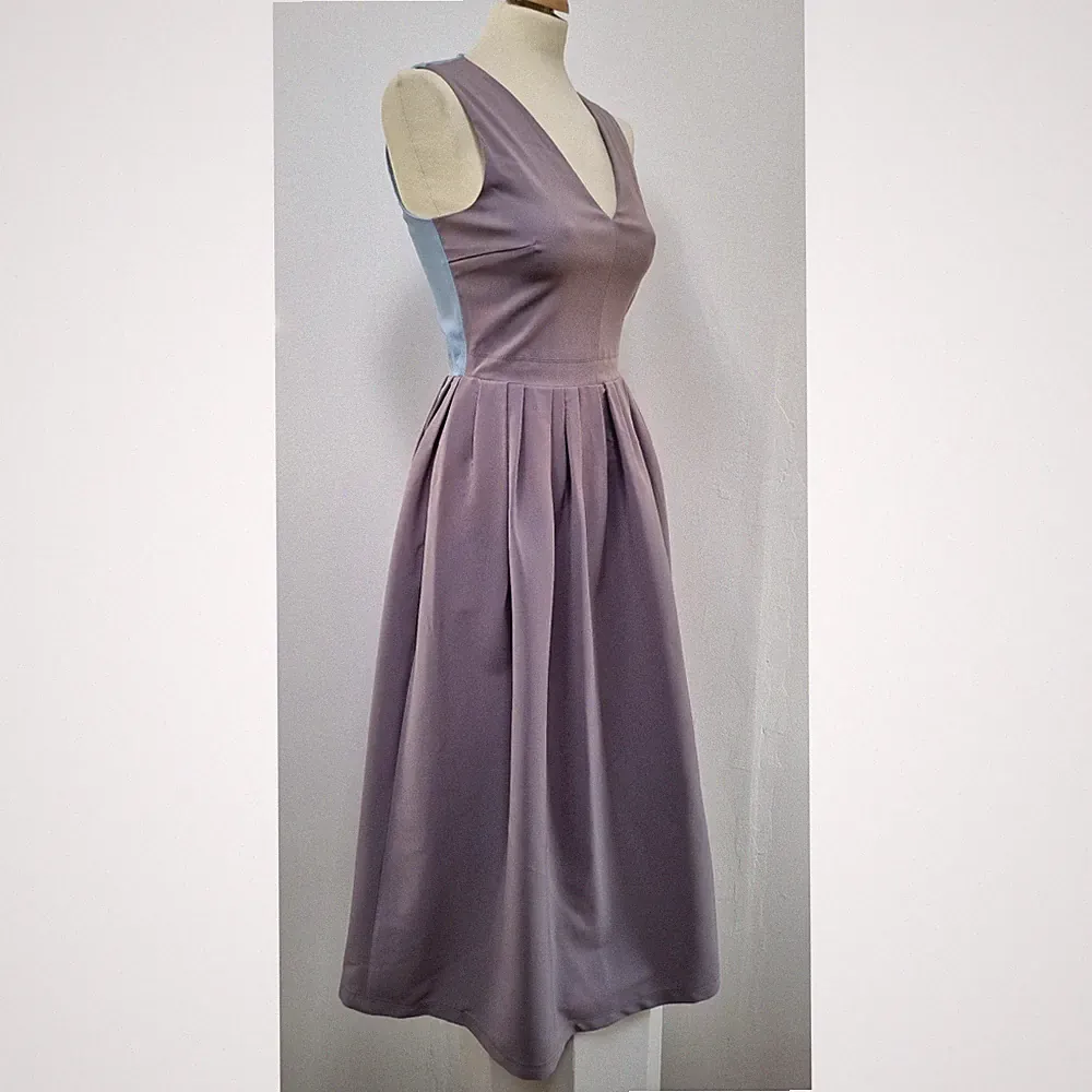 Preen by Thornton Bregazzi Abendkleid Gr. S 36 38 grau hellblau Designer Kleid