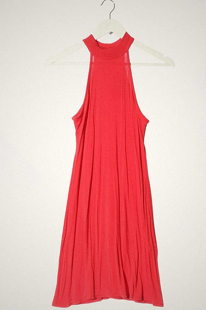 PRETTYLITTLETHING A-Linien Kleid Damen Kleid Gr. DE 32 rot Casual-Look