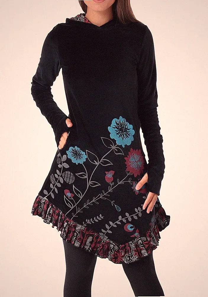 PUREWONDER Elfenkleid aus Samt mit Zipfelkapuze, alternatives Kleid Nr. 15