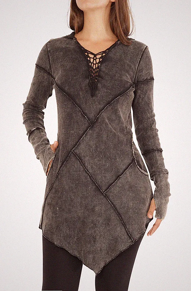 PUREWONDER Kleid A-Linie mit Zipfelkapuze dr3