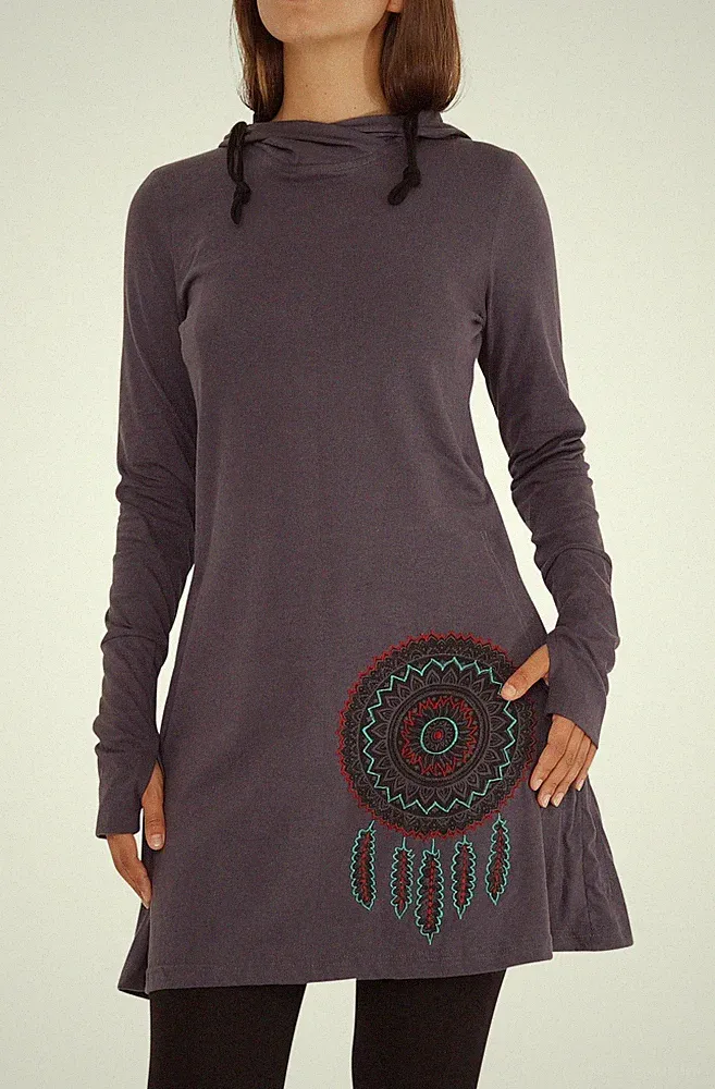 PUREWONDER Kleid Kapuzenkleid Hoodiekleid dr41