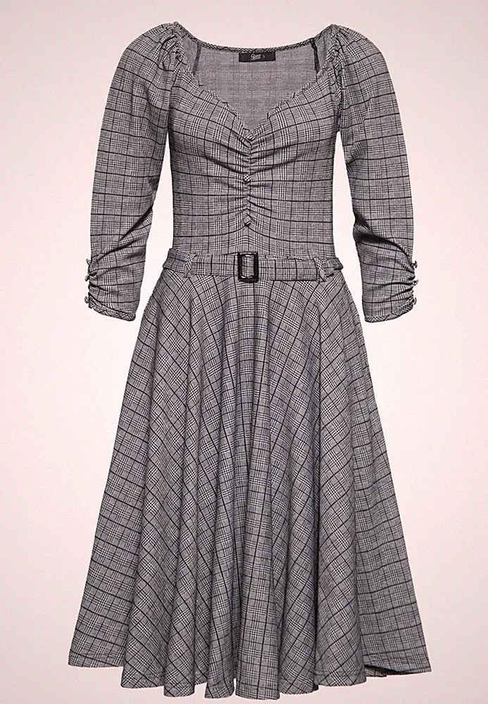 QUEEN KEROSIN Damen Swingkleid | Vintage | Rockabilly | Karo | Rockabilly