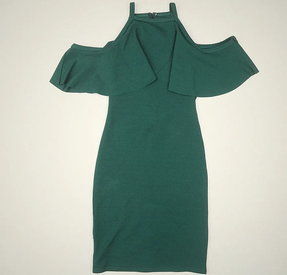 Quiz Damen grün Cold Shoulder Kleid Größe 8