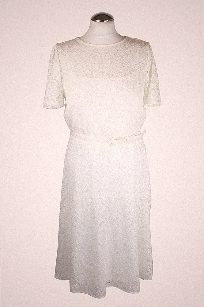 Ralph Lauren Damen Kleid Gr. 42 (US 10) Creme Kleid A-Linie Dress