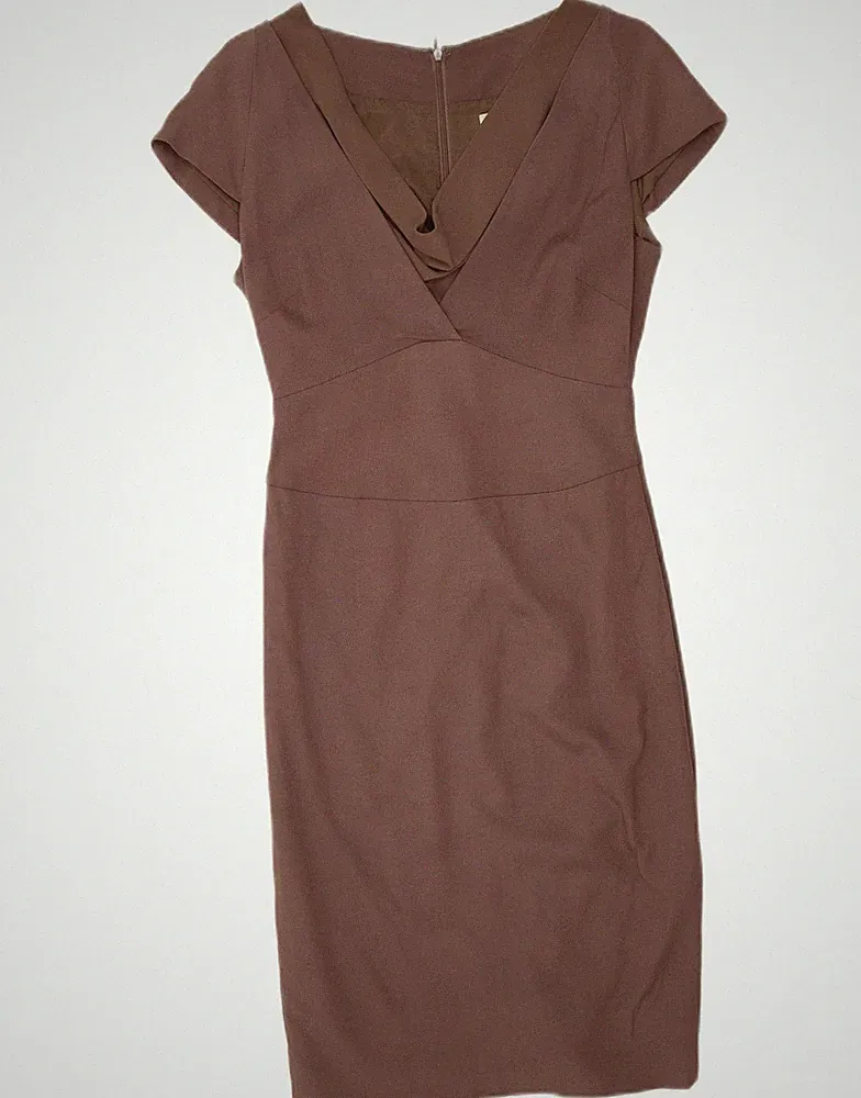 Reiss Damen Etuikleid UK 8 Small Braun Viskose EA03