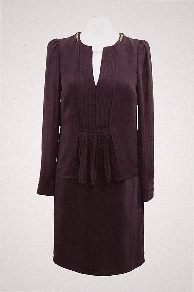 Reiss Damen Kleid Gr. 30 (UK 4) Lila Business-Kleid Etuikleid Elegant Dress