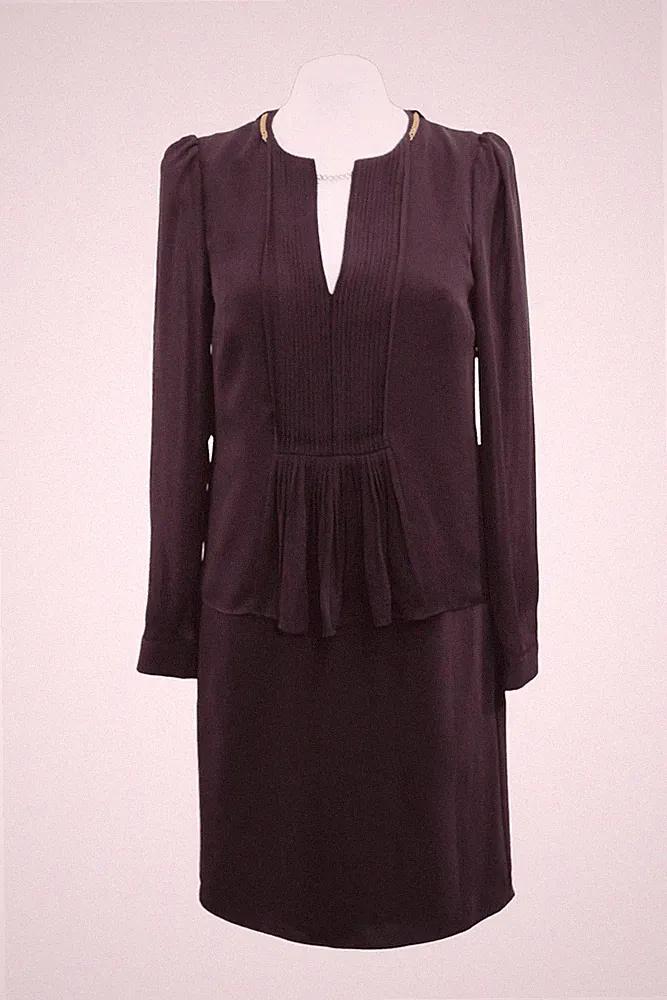 Reiss Damen Kleid Gr. 30 (UK 4) Lila Business-Kleid Etuikleid Elegant Dress