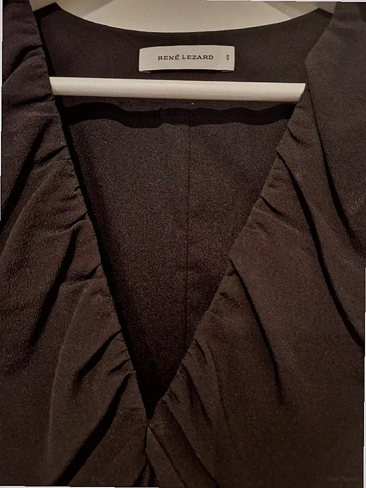 💯RENE LEZARD💥KLEID Seide gerafft Cocktail M/L/38 schwarz kurz WieNeu Sommer