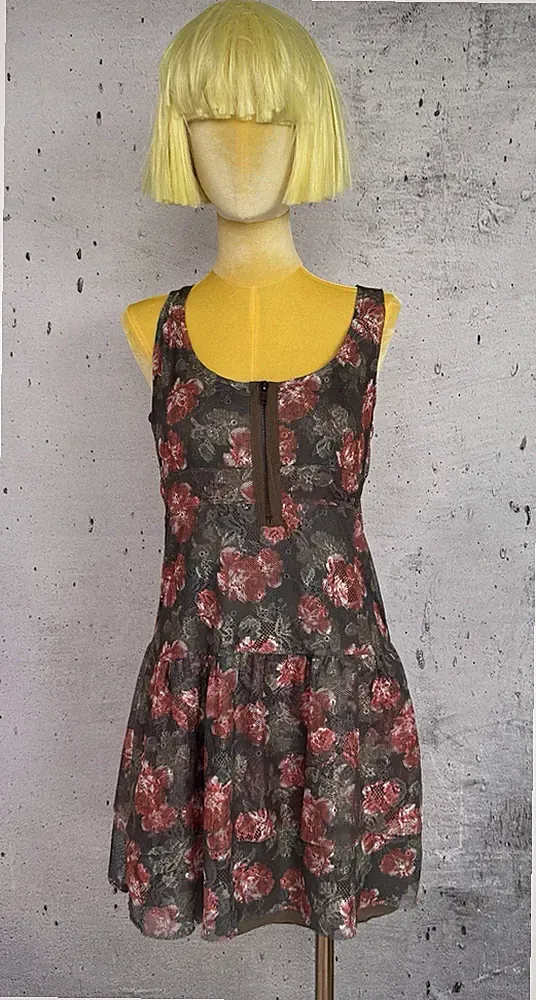 Review Summer Kleid Damen Blumenmuster Gr. S Grün