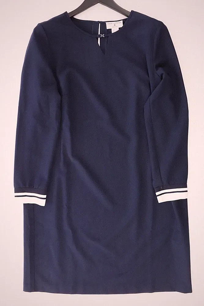 ✨ rick cardona Etuikleid Regular Kleid für Damen Gr. 46, XL Langarm blau ✨