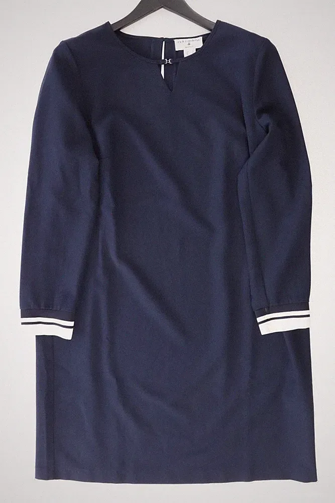 ✨ rick cardona Etuikleid Regular Kleid für Damen Gr. 46, XL Langarm blau ✨