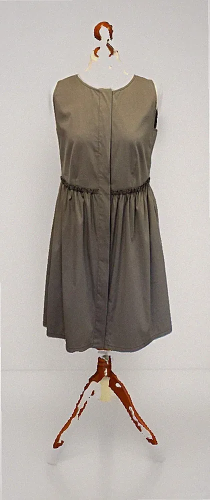 ROBE LEGERE Vera Mont*Damen Sommer Kleid*Gr.36*khaki oliv grün*neuw.*NP 149€