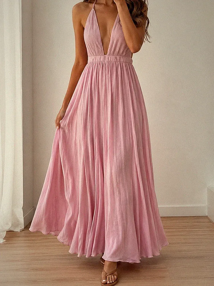 Rose Abendkleid Hochzeitsgast Brautjungfer