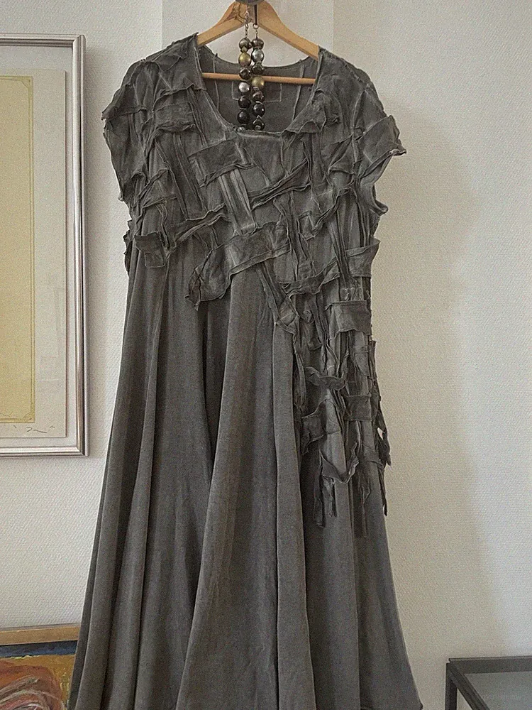 Rundholz Dip wunderschönes Kleid der besondere Art Grau used Gr. XL