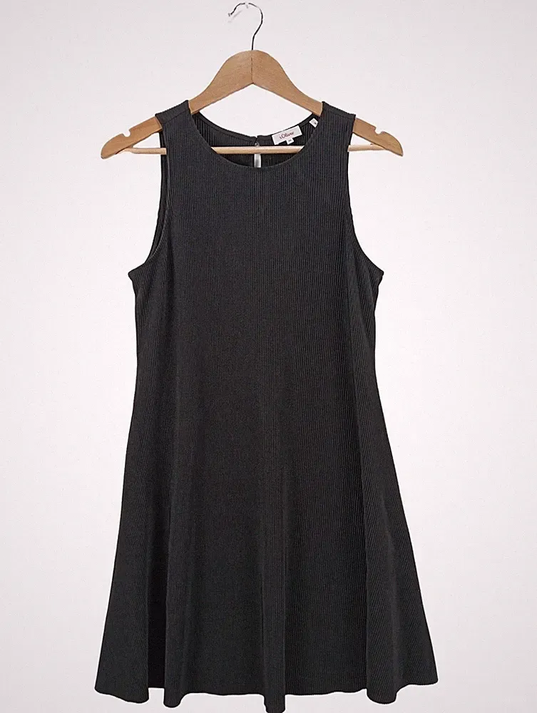 S.OLIVER A-Linien Kleid Damen Kleid Gr. DE 34 schwarz Casual-Look