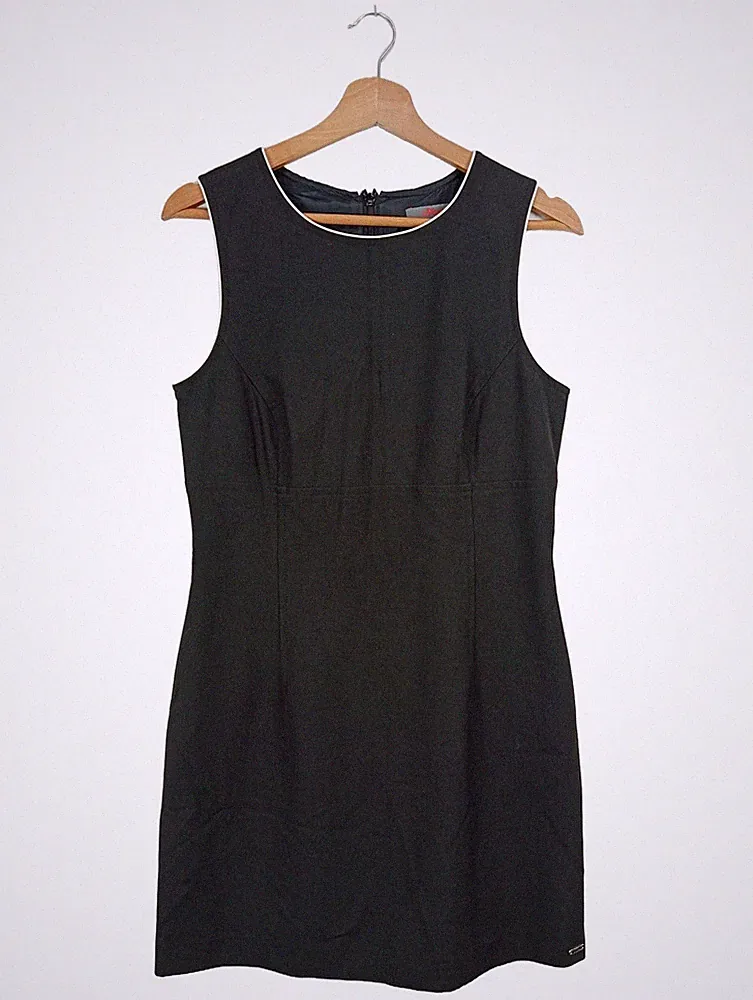 S.OLIVER A-Linien Kleid Damen Kleid Gr. DE 38 schwarz-weiß Casual-Look