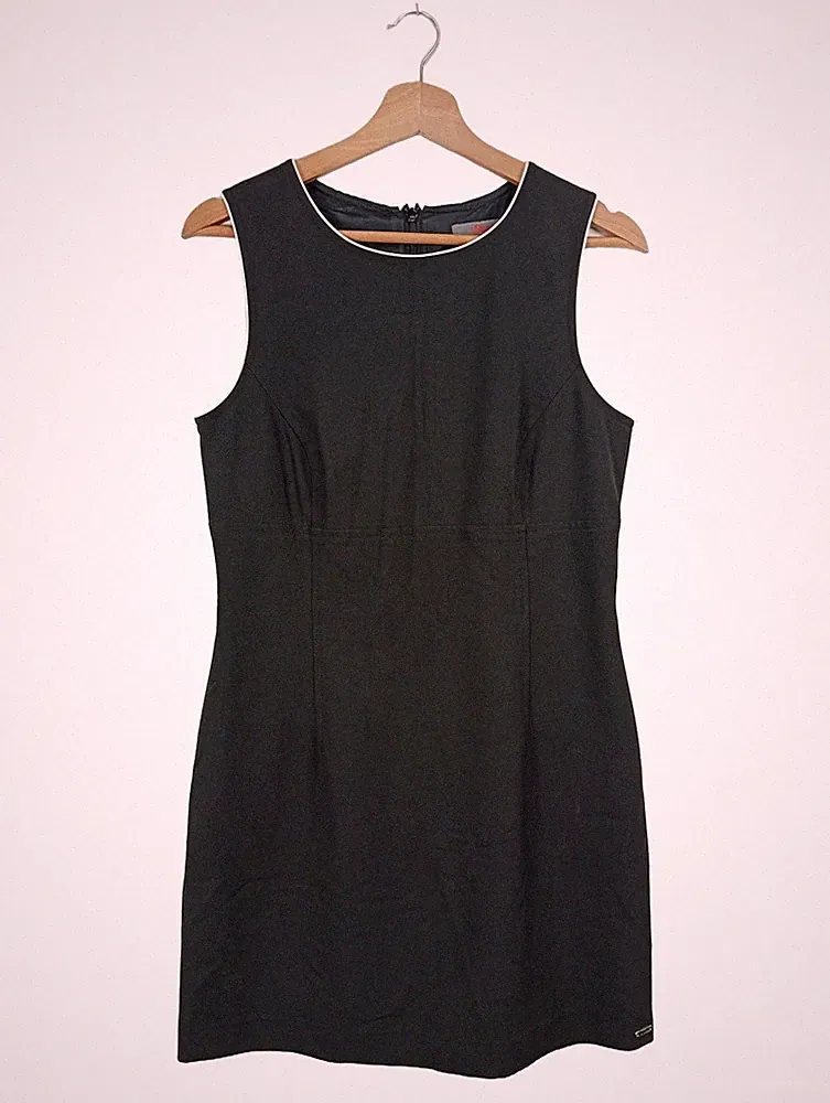 S.OLIVER A-Linien Kleid Damen Kleid Gr. DE 38 schwarz-weiß Casual-Look