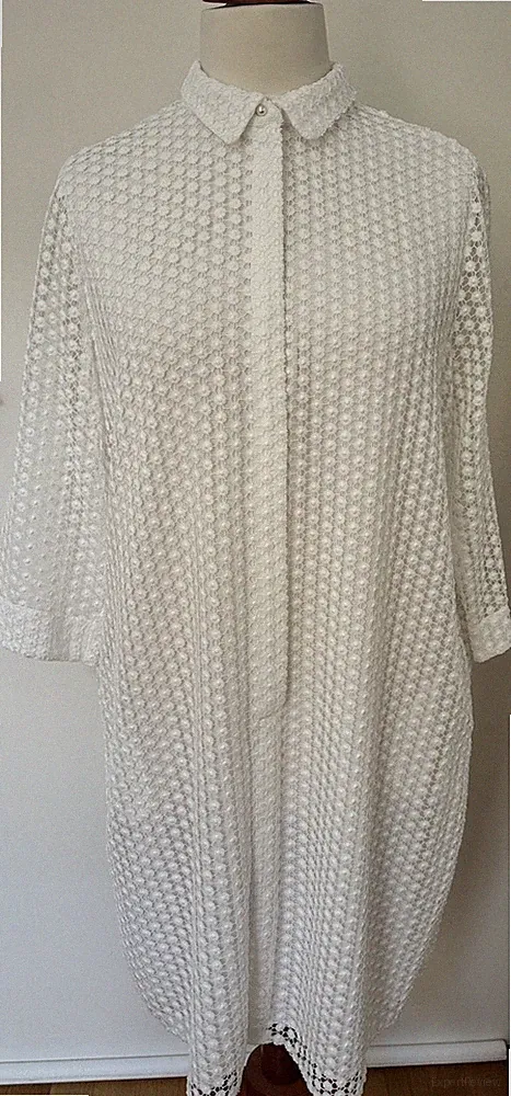 S.OLIVER BLACK LABEL Kleid Soft White Größe 46 Top Zustand