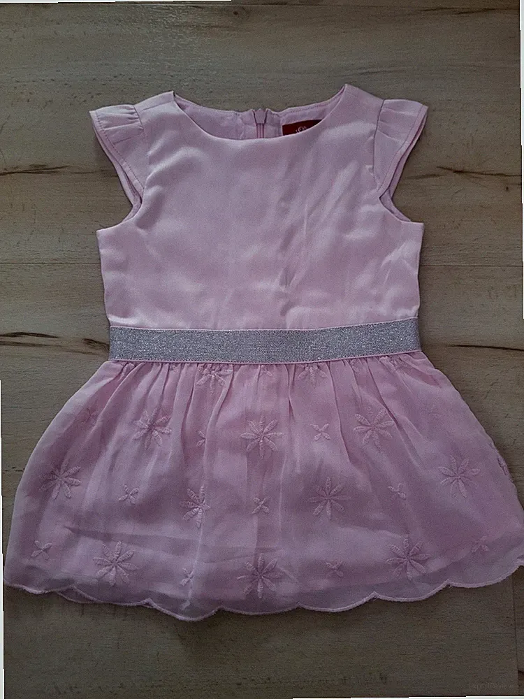 s.Oliver Kleid Baby Gr. 68 Sommer kurzarm Oberteil Mädchen Girl festlich