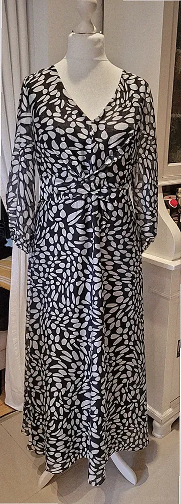 S.Oliver Maxi-Kleid A-Linie Bunt Größe 44 Neu!