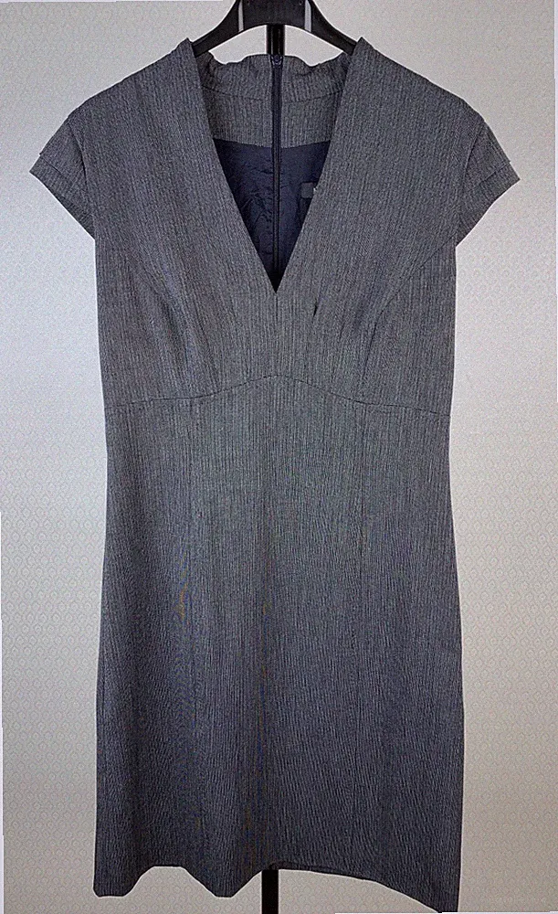 s.Oliver SELECTION Damen Gr. 38 Stretch Kleid Etuikleid grau Business Büro 8B9