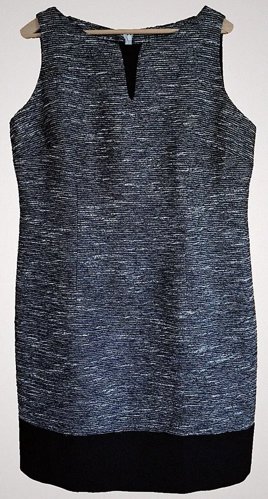 s.Oliver Selection Etuikleid Trägerrock Gr. 44 XL Schwarz Silber Festlich WIE NE