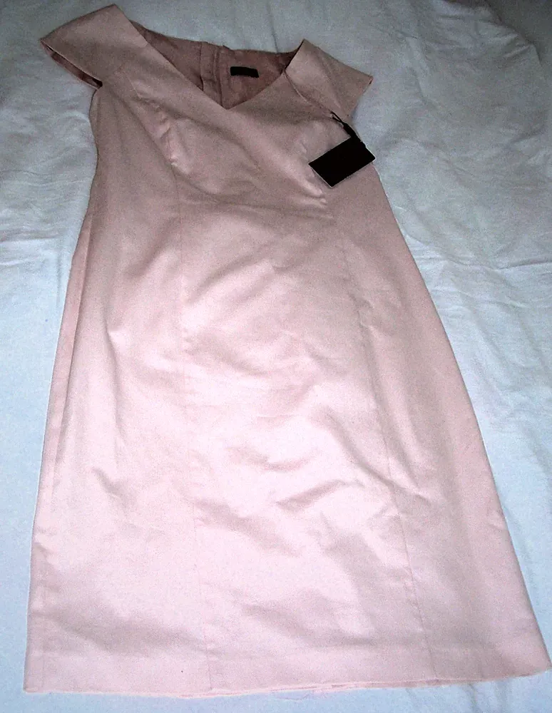 S´Oliver SIR OLIVER Kleid Etuikleid rosa überschnittene Schulter Gr. 40 neu
