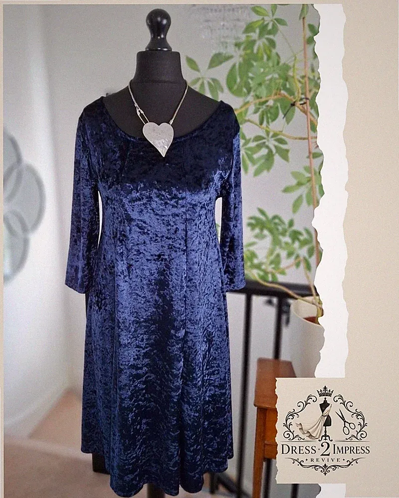Samtkleid Einheitsgröße 10 12 14 Damen Etui Abend Party Whimsygoth Cocktail