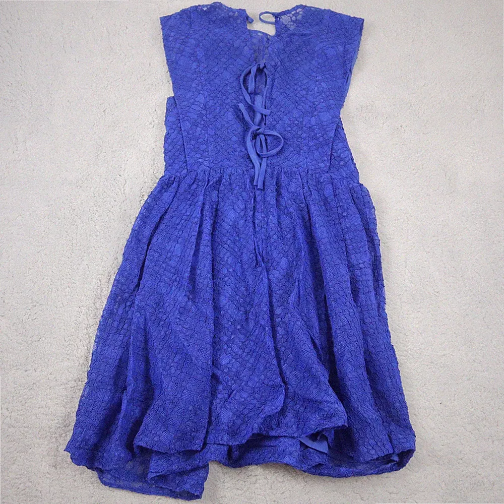 Sandro Paris Kleid Damen Gr. 2 Kleid Spitze Lace up A Linie Tailliert Schnürung