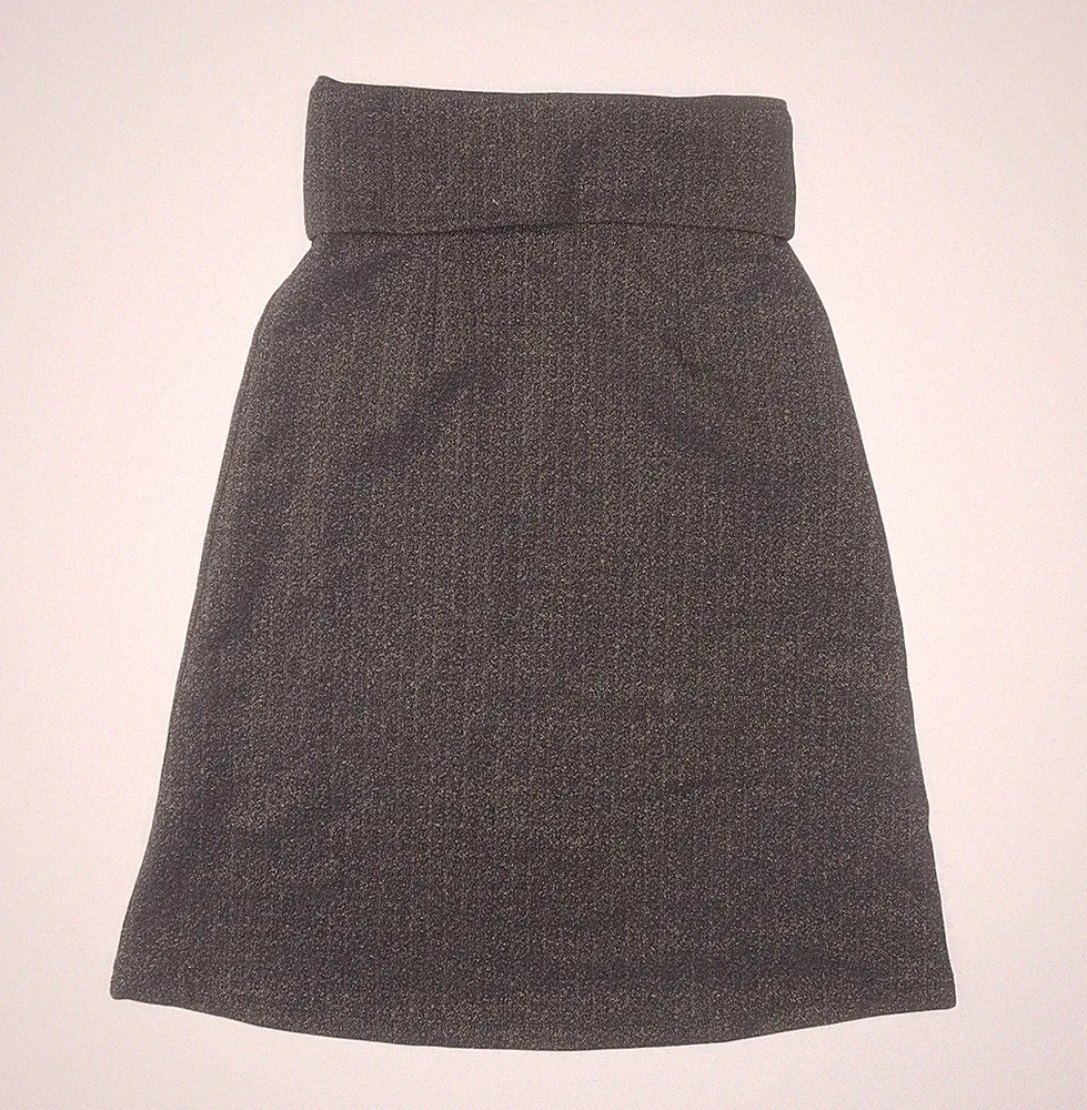 Savida Damen Rock grau A-Linie knielang XS