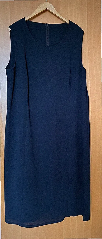 Schickes Etuikleid, Kleid, dunkelblau, marine Gr. 48, 100% Polyester, NEU