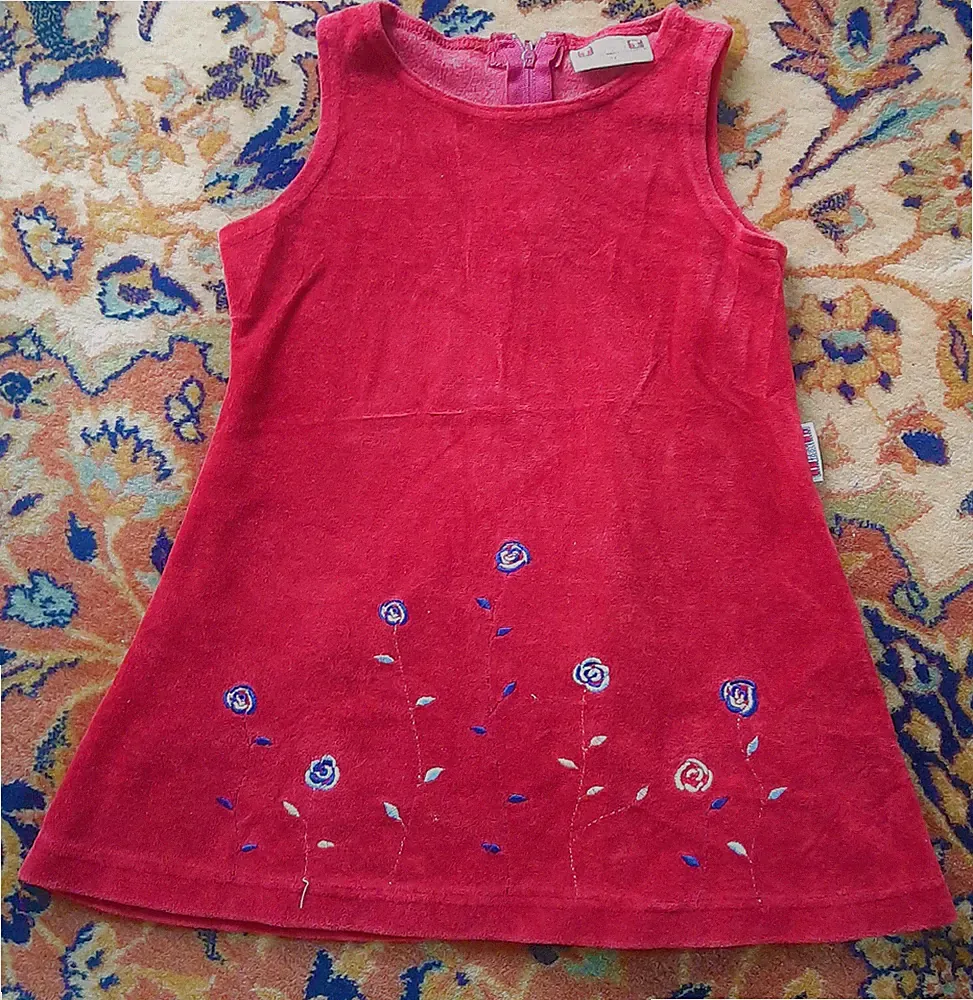 schickes Samt Kleid Marke Tina Toole Baby Kleinkind Mädchen Gr. 92 - wie NEU