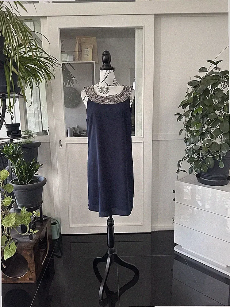 Schönes Kleid Damen Abendkleid Etuikleid Gr. L Blau