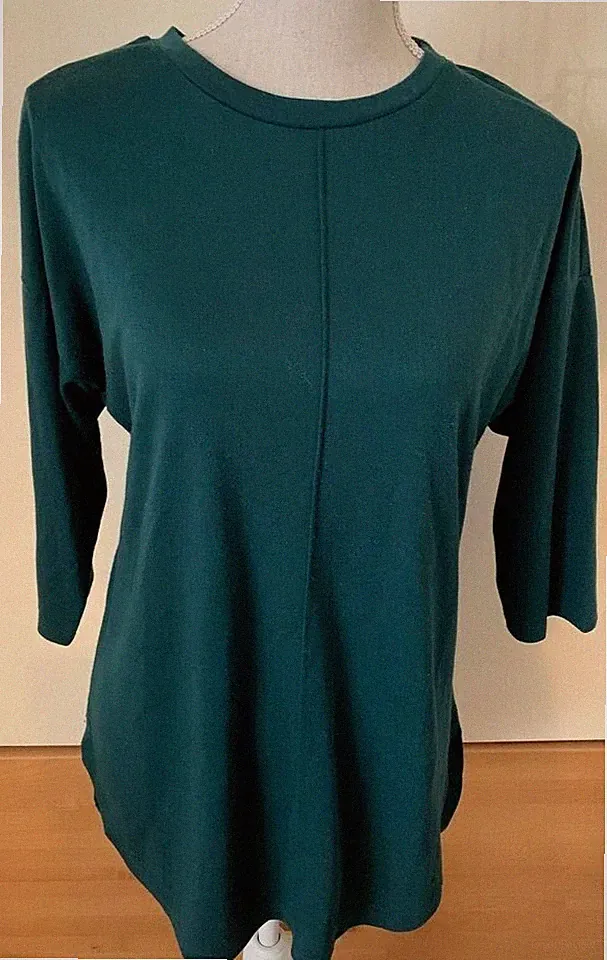 Schönes Strickkleid Gr XS 34 Tannengrün Strick Longshirt, Pullover, Tunikakleid
