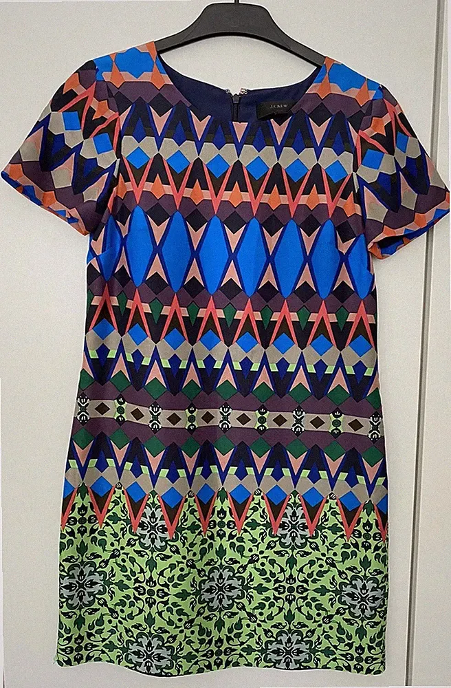 ❤️ schönstes J.CREW Sommerkleid/Kleid*Gr. 00 = (32-)34*Seide*mega Farben*wie NEU