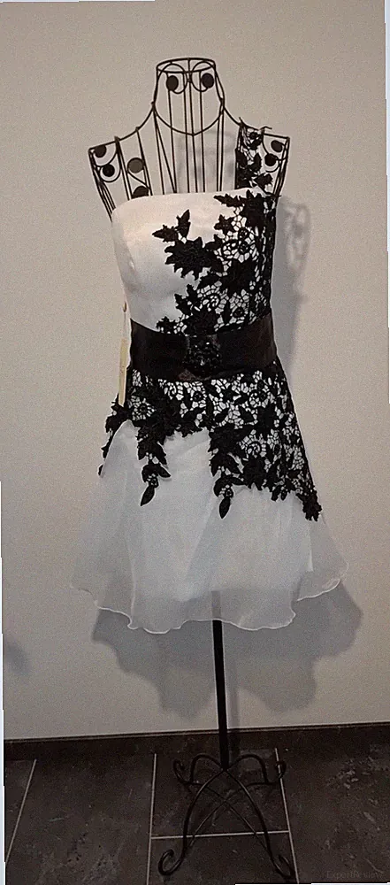 Schwarz-weißes Sommerkleid oder Hochzeitskleid neu m.Etikett by Grace Karin