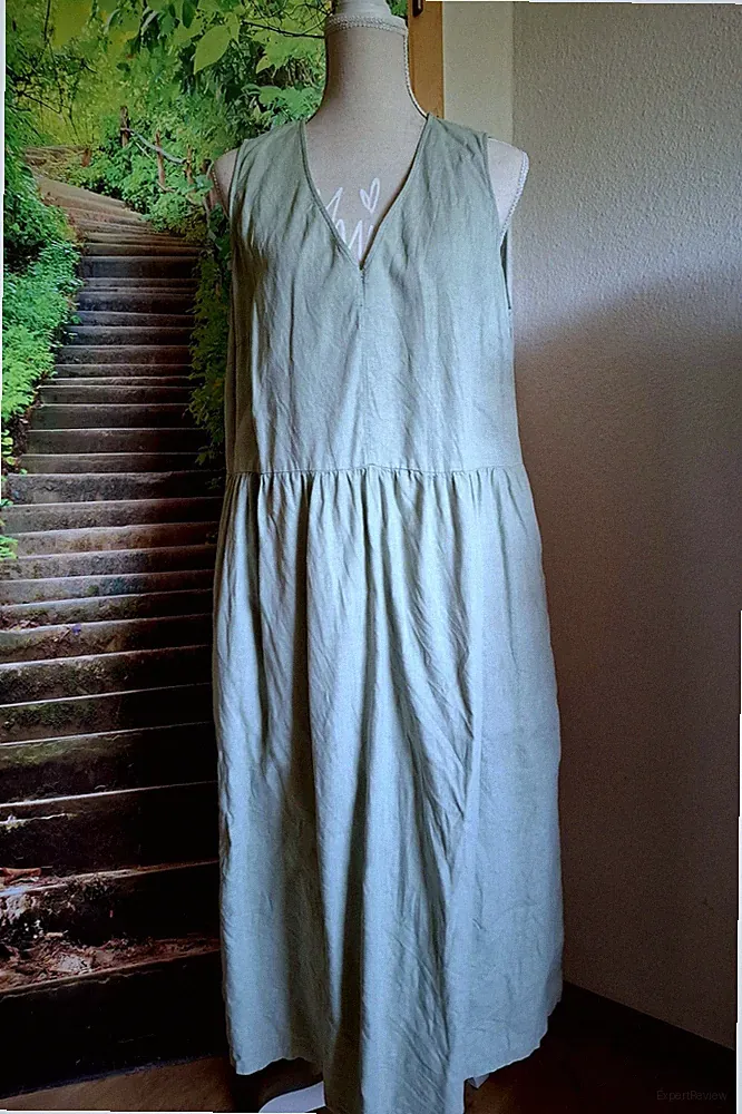 Seasalt Leinen Kleid leichte A-linie Gr 44 XL mintgrün